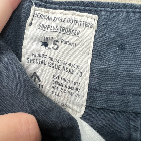 American Eagle Outfitters Pants Mens 32x32 Blue Army Cargo Surplus Trouser NWT - Picture 7 of 8